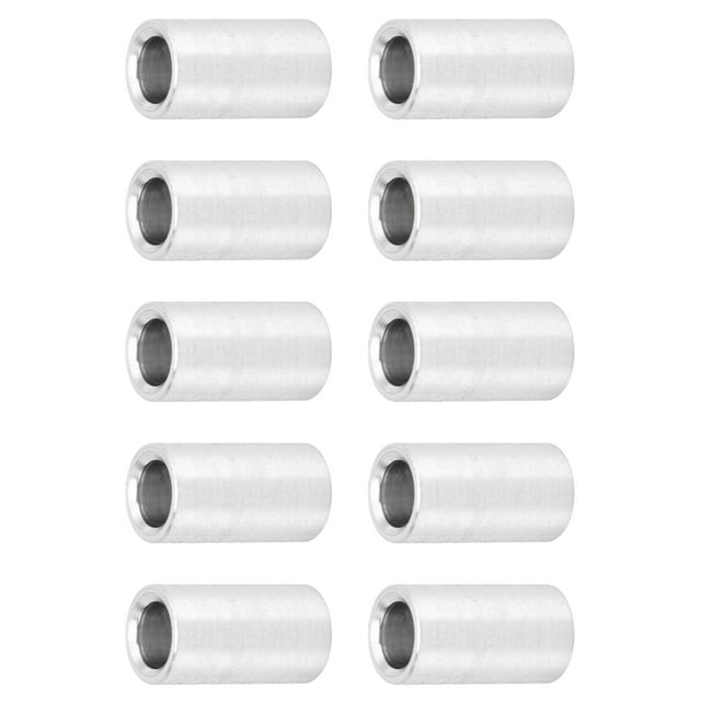 10 Pcs Entretoise en Alliage d'Aluminium, Diamètre Extérieur 6mm, Diamètre Intérieur 4mm, Anodisé, Support d'Intervalle de Distance, Création d'Arbre Léger