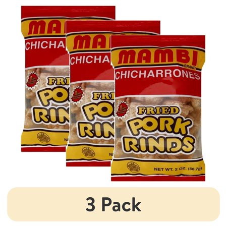 (3 pack) MAMBI FRIED PORK RINDS 12/3.5 OZ