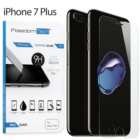 Freedomtech Tempered Glass Screen Protector Film LCD Guard For Apple iPhone 7 (Best Screen Guard For Iphone 5)