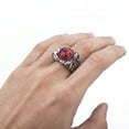 thumbnail image 5 of ELFASIO Men Stainless Steel Rings Red The Devil Dragon Eye/Eyes of Hell Demon Gothic Biker Vintage Ring Size 9, 5 of 5