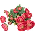 thumbnail image 5 of Northlight Real Touch™ Coral Pink Ranunculus Artificial Floral Sprays, Set of 6 - 21", 5 of 9