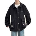 thumbnail image 2 of RXIRUCGD Veste à Capuche à Manches Longues pour Hommes, Coupe Ample Décontractée, Noir, Taille : 7TG, 2 of 8