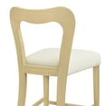 thumbnail image 3 of Euroco Counter Stools Set of 2, Upholstered Bar Stools Kitchen Island Chairs with Wooden Frame,Beige & Natural Ash, 3 of 8