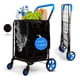 thumbnail image 1 of Carrito de Compras Plegable Compacto con Forro Impermeable Extraíble SereneLife, Ruedas Giratorias 360°, Marco de Acero Resistente a la Corrosión, Capacidad de 32 kg, Carrito Portátil, Azul, 1 of 5