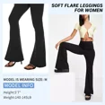 thumbnail image 4 of Palazzo Flare Legging for Women - High Waisted Wide Leg Yoga Pants, Soft Lounge Pants for Summer Vacation, 4 of 6