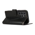 thumbnail image 3 of Nalacover Case for Samsung Galaxy S22 Ultra - Card Holder PU Leather Flip Wallet Cover with Magnetic Clasp Stand Hand Strap, Soft TPU Inner Shockproof Anti-Scratches Case for Galaxy S22 Ultra, Black, 3 of 10