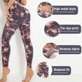 thumbnail image 2 of Pantalones de yoga para mujer con estampado Tie-dye de cintura alta sin costuras Bodycon que absorbe Abanopi Pantalones de yoga, 2 of 7