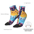 thumbnail image 4 of Goofa Colorful Cats Pattern Art Pattern Non Slip Socks with Grips for Elderly, Crew Socks Yoga Hospital Socks Cushioned Sole Gripper Socks for Men Women, 4 of 5
