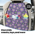 thumbnail image 5 of Naloa Daisies Flowers 2Pcs Anti-Kick Back Seat Cover Kick Mat, Car Seat Protector with 3 Storage Pockets, 5 of 8