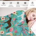 thumbnail image 4 of Horses Floral Horse Breeds Farm Animl Flannel Fleece Throw Blanket Warm Shaggy Air Condition Blankets for Couch Sofa Living Room Pinic Thanksgiving Gift 30"x40", 4 of 6