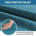 thumbnail image 3 of Enova Home 1 Pc Soft Thick Solid Velvet Fabric Stretchy Universal Dining Chair Slipcovers (Grey), 3 of 6