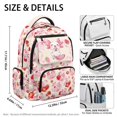 thumbnail image 5 of Psesaysky Pink Axolotl Strawberry Print Book Bag with Breathable Lightweight Kids School Backpack, Multiple Compartments 17 Inch Bookbag for Daily Travel College Outdoor, 5 of 10