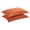 Dusty Orange, variant on 2-Piece Embroidered Pillow Shams, King Decorative Microfiber Pillow Shams Set, King Size ( Navy)