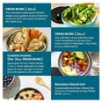 thumbnail image 2 of RIGWA Stainless Steel Insulated Food Container - Hot and Cold Insulated Bowl - Vacuum Sealed Containers for Food - Bowls with Lids, 20oz, Slate, 2 of 2