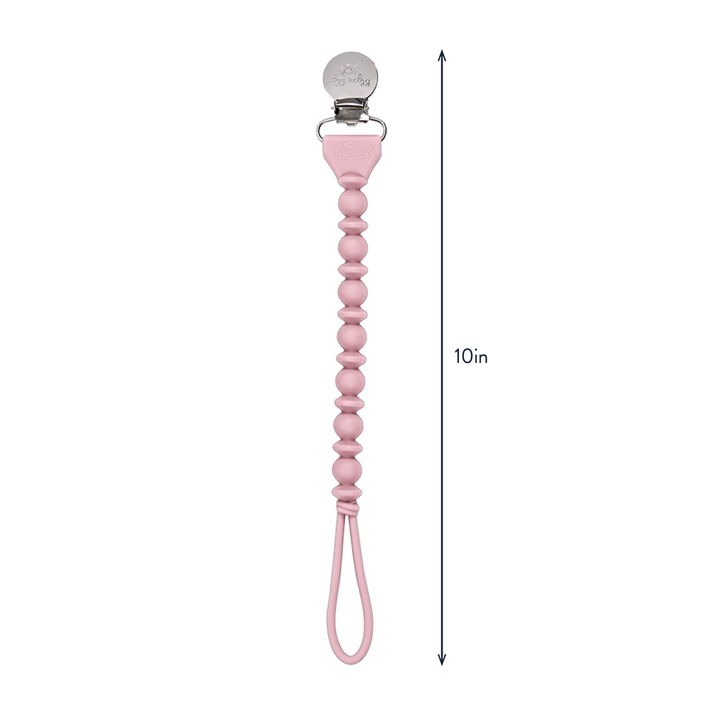 Itzy Paci Strap™ Beaded Pacifier Clip Pink