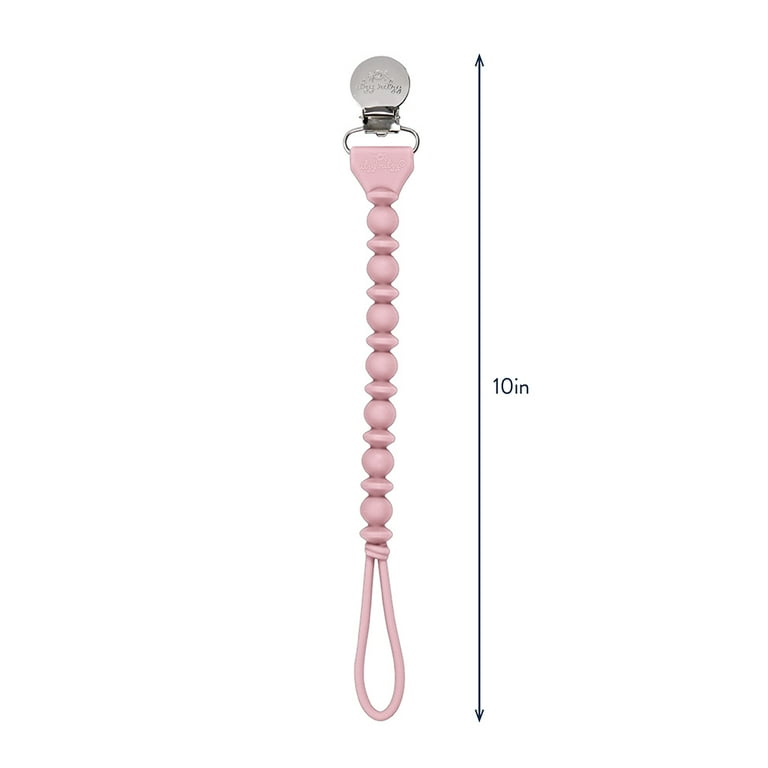 Itzy Ritzy Beaded Pacifier Clip, Pink Silicone photo 7