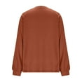 thumbnail image 4 of ShomPort T-Shirts pour Femmes Manches Longues Col Rond Extensible Slim Léger Crop Tops Confortables Couleur Unie Basiques Blouses, 4 of 6