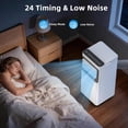 thumbnail image 6 of FREE VILLAGE Portable Air Conditioners,8000 BTU,4 in 1 Portable AC Unit with Window Kits, Fan & Dehumidifier Modes,Cools up to 350 Sq.Ft,LED Display/Remote Control,24H Timer for Living Room,Bedroom, 6 of 7