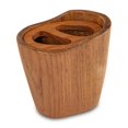 thumbnail image 1 of HomeRoots 475839 Traditional Solid Teak Oval Toothbrush Holder, 1 of 1