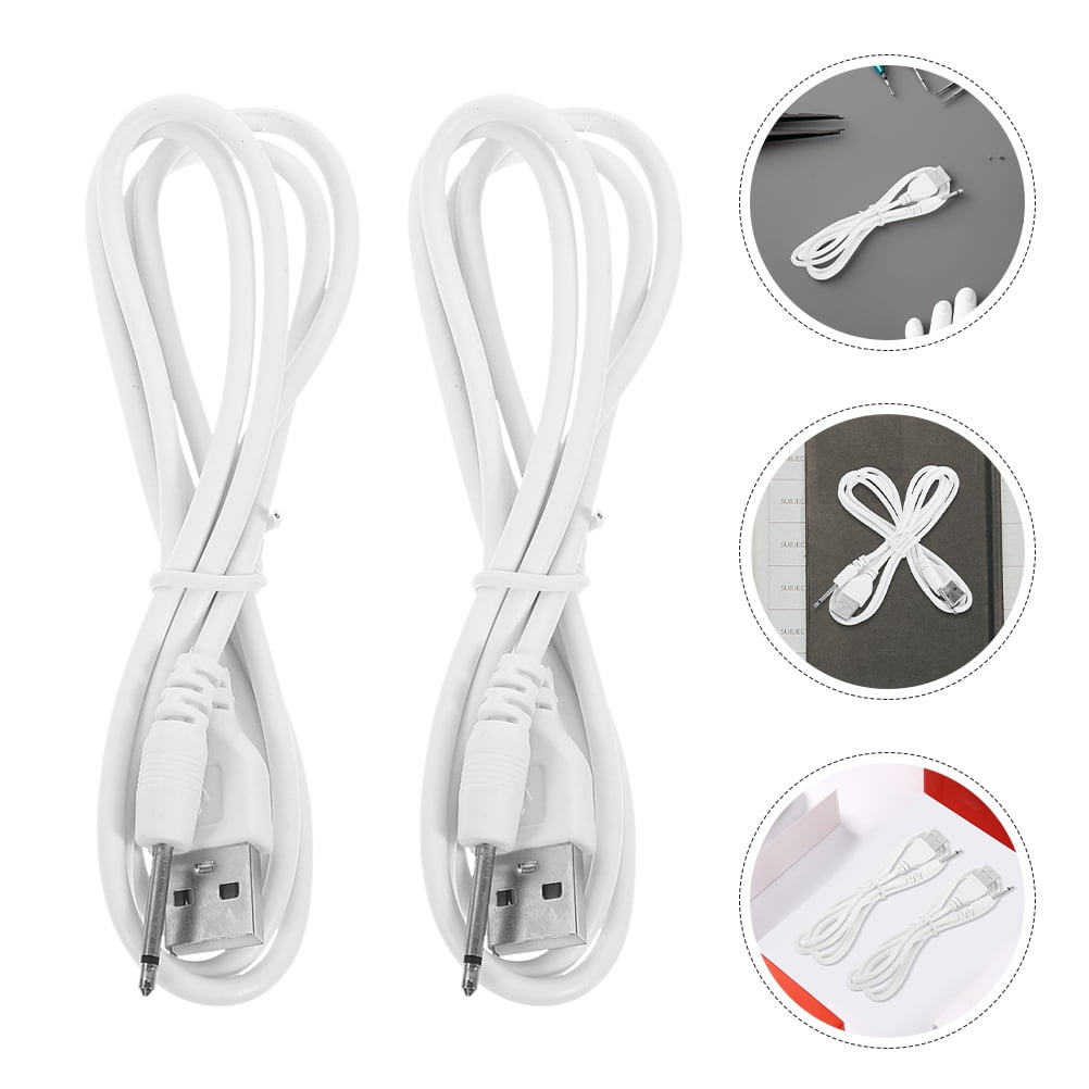 3Pcs Plug in Vibrator Charger Cable for General Users 12.50X3.50X2.00CM