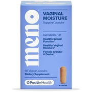 O Positiv Meno Vaginal Moisturizer Supplement Capsules for Women, Hormone-Free Vaginal Dryness Relief, Vaginal Moisture Support, 60 Count