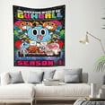 thumbnail image 3 of Amazing World of Gumball Wall Tapestry Cartoon Poster Wall Hanging Tapestry for College Dorm Living Room Bedroom Decoration 60x51 Inch, 3 of 7