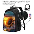 thumbnail image 2 of Easygdp Sunset Coast Sunflower Mochila para Laptop de Viaje con Puerto USB, Mochila para Laptop con Puerto de Carga USB para Mujeres y Hombres, 2 of 7