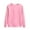 Pink 1, variant on hotojiny Plus Size Sweatshirt for Women Casual Solid Color Long Sleeve Pullover Crew Neck Basic Loose Fit Tops Fall Outfits