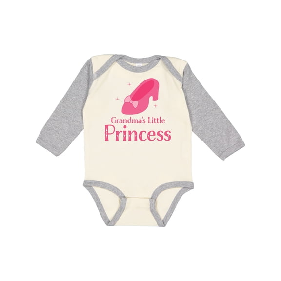 Inktastic Grandma's Little Princess Girls Long Sleeve Baby Bodysuit