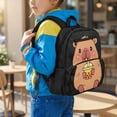 thumbnail image 2 of Uorisanigo Cute Capybara Print Kids Children School Backpack for Boys 5-8, Breathable Lightweight Schoolbag with Water Bottle Pocket, Casual Daypack for Hiking Camping, 2 of 7