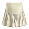 thumbnail image 3 of Pounoo Womens Maternity Shorts Adjustable Waist Maternity Shorts Plain Womens Pregnancy Shorts Relaxed Fit Casual Daily Stretchy Womens Pregnancy Shorts, 3 of 9