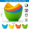 thumbnail image 2 of 4 Pack Silicone Poached Egg cups for Air Fryer, Baking oven or Stovetop Egg Cooking, 2 of 6