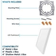 thumbnail image 5 of Luxrite 9 Inch Square LED Flush Mount Ceiling Light, 18W 1250LM, 5CCT 2700K-5000K, Dimmable, ETL, 5 of 7