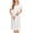 White, variant on Ekouaer Cotton Nightgowns for Women Short Sleeve House Dress Pleated Night Gown Button Sleep Shirt Ladies Nightdress