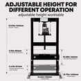thumbnail image 2 of Accreate 6 Ton Hydraulic H-Frame Shop Press with Adjustable Table & Stamping Plates for Auto Repair, Garage Use, Metalworking, Red, 2 of 7