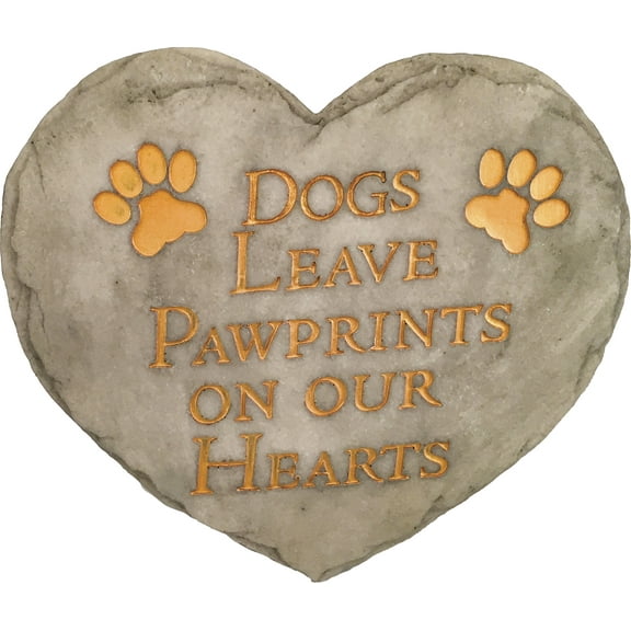 Spoontiques 13237 Dogs Leave Pawprints Stepping Stone, Gold