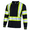Black, variant on Hi-Vis Long Sleeve Safety Polo Shirt, ANSI Class 1 (Black, S)