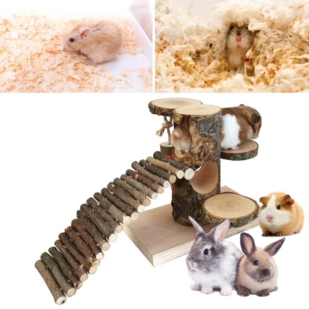 Wood Stackable Hamster Ladder Toy Combo Versatility Exploration Possibilities