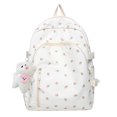 thumbnail image 2 of Mochilas floral de moda Estudiante universitario escolar grande (Blanco) Likrtyny Para Estrenar, 2 of 9