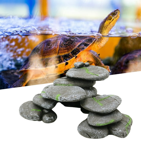 Happy date Aquarium Landscape Cobblestone Stacked Stones for Cichlid Fish Hiding Betta Hideout Tank Decoration