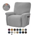 thumbnail image 1 of Housse de Fauteuil Inclinable Extensible Couverture Complète Couleur Unie pour LAZBOY Remplacement-Shorts, 1 of 5