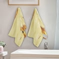 thumbnail image 4 of Golden Maple Leaf Fall Hand Towels 2 PCS, Autumn Leaves Kitchen Towel Ultra Soft and Highly Absorbent,Decorative Fingertip Face Towel for Bathroom Hotel, 28.3"x14.4", 4 of 6