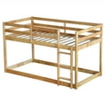 thumbnail image 5 of Miniyam Wood Twin over Twin Bunk Bed for Kids, Oak, 5 of 7
