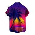 thumbnail image 4 of IROINNID T-Shirts for Big and Tall Men, Summer Essentials Lightweight Thin Basic V-Neck Lapel Botton Beach Loose Tops for Men, 4 of 4