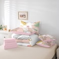 thumbnail image 6 of Homewish Chic Flowers 7-Piece Twin Bedding Sets For Teens Boys Girls,Botanical Plants Bedding Comforter Set,Vintage Aesthetic Breathable Sheet Sets,Lightweight Room Decor,Reversible, 6 of 8