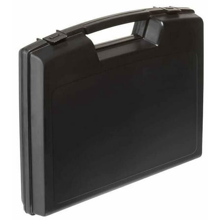 RARAION - Black Plastic Briefcase Storage Case with Foam - 48mm x 240mm x 205mm