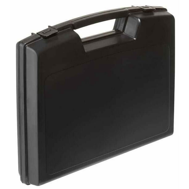 RARAION Black Plastic Briefcase Storage Case with Foam 48mm x 240mm