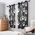 thumbnail image 6 of Dog Paws White Blackout Curtains Thermal Insulation 63 inch Grommet for Bedroom Living Room Bathroom Kitchen Windows 2 Pack, 6 of 6