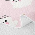 thumbnail image 5 of Homewish Girly Witch Ghost Quilt Full for Girls, Flower Ghost Pumpkin Star Bat Full Bedspread Sets, 3pcs, 5 of 7