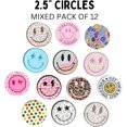 thumbnail image 3 of Lashicorn Smiley Face Freshie Cardstock Cutouts Rounds 2.5 inch  12 pk Mixed, Scented Aroma Beads Bake with Mold for Car Freshie Designs, Smile with Cowboy Hat Trendy, 3 of 5